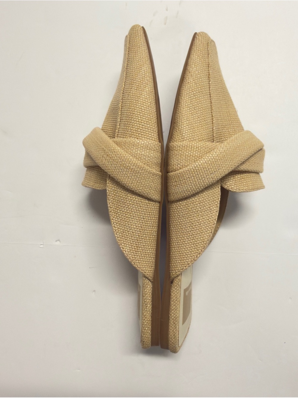 Dolce Vita Clarice Beige Woven Knot Mules - Size 7 - Picture 9 of 12